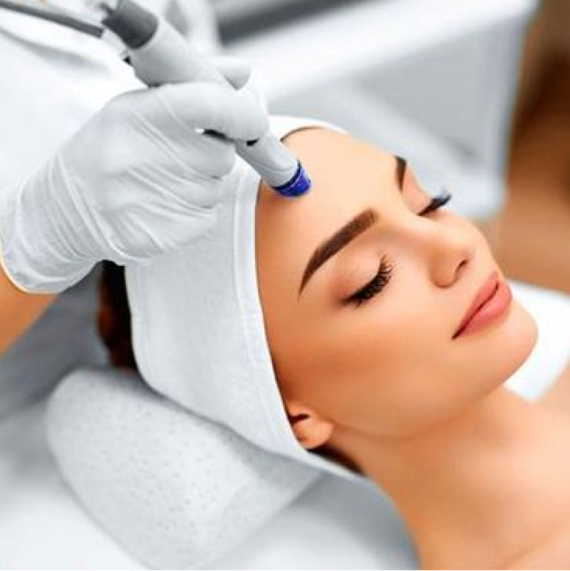 woman getting microneedling done - microneedling in bergen county, NJ concept