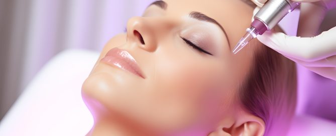medical spa services - woman receiving facial injectable - medical spa in bergen county service concept