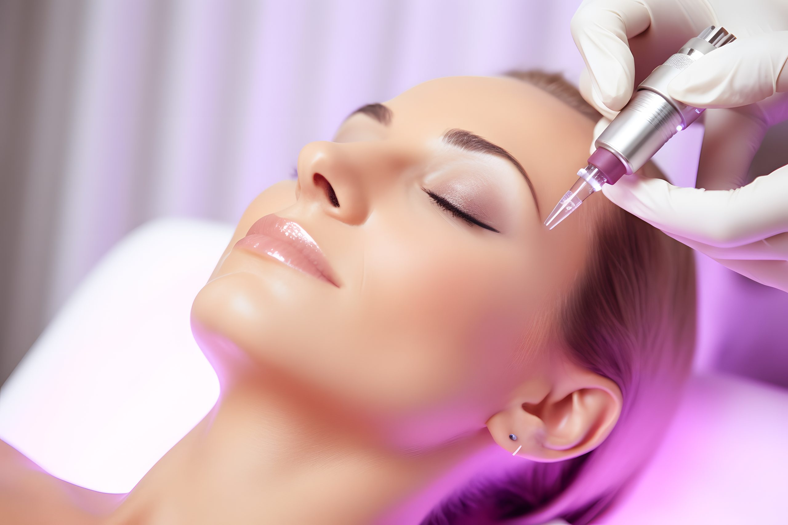 medical spa services - woman receiving facial injectable - medical spa in bergen county service concept